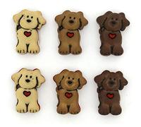 Tricot Créations Boutons Dress It Up : Ruff Ruff - Chien pour Décoration Mercerie Couture Album et Scrapbooking