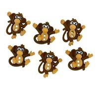 Tricot Créations Boutons Dress It Up : Sew Cute Monkeys - Singe - Boutons pour Décoration Mercerie Couture Album Scrapbooking et Décoration Gâteaux