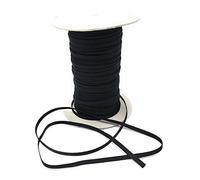 Tricot Créations Elastique Plat 7mm : Vendu par 10 mètres - Noir