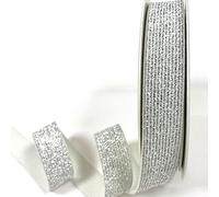 Tricot créations Elastique Plat Métallique 20mm x 1 Mètre : Lurex Argenté