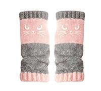 Tricot D'hiver Sans Doigts - Réchauffeurs De Broderie Pour Chat, Fournitures De Chauffage D'extérieur | Gants Chauds À Doigts Ouverts Pour Les Amoureux Des Chats, Accessoire De Déplacement Quotidien,