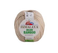 Tricot fin Himalaya Deluxe Bamboo Laine à tricoter 60 % bambou 40 % coton 100 g 124-20 Beige