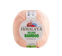 Tricot fin Himalaya Deluxe Bamboo Pelote de laine 60 % bambou 40 % coton 100 g 124-05 Corail