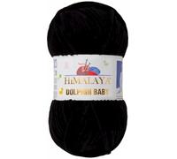 Tricot fin Himalaya Dolphin Baby Wolle Garn Baumwolle Strickwolle zum Stricken häkeln (80311 Schwarz)