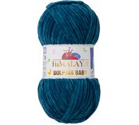 Tricot fin Himalaya Dolphin Baby Wolle Garn Baumwolle Strickwolle zum Stricken häkeln (80348 Dunkeltürkis)