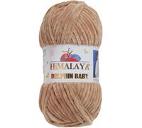 Tricot fin Himalaya Dolphin Baby Wolle Garn Baumwolle Strickwolle zum Stricken häkeln (80365 Braun)