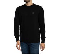 Hugo Boss Pull Kanovano S en maille de coton et cachemire avec étiquette logo Noir XXL