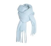 tricot kit écharpe laine épaisse grande écharpe pour femme longue couverture grosse oversize hiver automne chaud écharpe grande écharpe écharpe écharpe femme chiné, bleu clair, taille unique