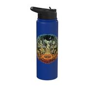 Tricot : ours extraterrestre Bigfoot, camping, feu de camp Stainless Steel Insulated Water Bottle