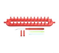 Tricot pour débutants - Kit de tricot pour écharpes avec planche à tricoter en plastique, machine à tricoter à la main et outils de fabrication d'écharpes, outil de tressage en plastique ABS pour