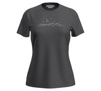 Tricot thermique femme manches courtes Icebreaker Merino 150 Tech Lite Short Sleeve Tee Étoiles Scin obsidienne L