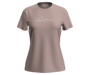 Tricot thermique femme manches courtes Icebreaker Merino 150 Tech Lite Short Sleeve Tee Étoiles Scin quartz rose XS