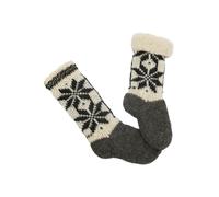 Tricoté à la Main Mérinos Chaussettes de Laine Doublé Modèle 3 Unisexe Chaud
