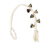 Tricoté à La Main Suspendu Porte Cloche Ornement Bronze Chien Sortie Formation Sonnette Polyvalent Coton Corde À La Main Vintage pour Chat Décoration