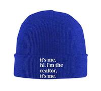 Tricoté Bonnet C'est Moi Salut, Je suis L'Agent Immobilier C'est Moi Anti-Transpiration Beanie Hats Slouch Bonnets en Tricot pour Femme Ski Cyclisme