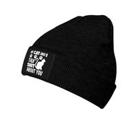 Tricoté Bonnet Mon Chat et Moi parlons Mal de toi Doux Chapeau Tricoté Extensible Bonnet Hiver Chaud Tricot pour Sports Adultes Cyclisme