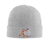 Tricoté Bonnet Sensibilisation À l'Autisme Épais Tricoter Chapeau Classique Beanie Hiver pour Adultes Cyclisme Ski
