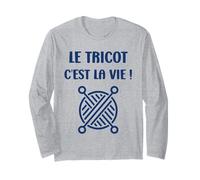 Tricoter Citation Le Tricot c'est la vie Humour Tricot Manche Longue
