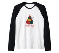 Tricoter des Points de Sapin de Noël Joyeux et Lumineux Manche Raglan
