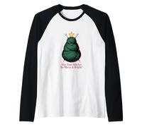 Tricoter des Points de Sapin de Noël Joyeux et Lumineux Manche Raglan
