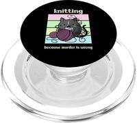 Tricoter Parce Que Le Meurtre, C'est Mal. Cosy Mystery Lover PopSockets PopGrip pour MagSafe