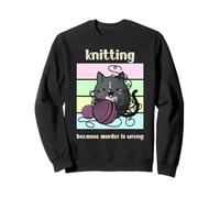 Tricoter Parce Que Le Meurtre, C'est Mal. Cosy Mystery Lover Sweatshirt