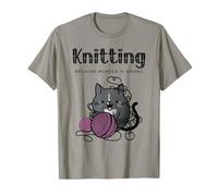 Tricoter Parce Que Le Meurtre est Une Erreur, Un Chat Douillet Qui Aime Le Crime T-Shirt