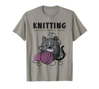Tricoter Parce Que Le Meurtre n'est Pas Une Erreur Cozy Mystery Crafter Cat T-Shirt