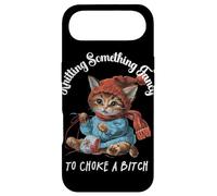 Tricoter Something Fancy to Choke a B Funny Cat Design Coque pour iPhone Air