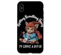 Tricoter Something Fancy to Choke a B Funny Cat Design Coque pour iPhone XS Max