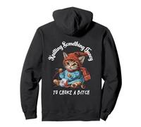 Tricoter Something Fancy to Choke a B Funny Cat Design Sweat à Capuche