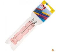 Tricotin de couture - PRYM - Transparent rose - 20 5 x 5 7 cm - Outil de couture - Pour créer tubes et lacets