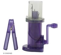 Tricotin semi-automatique - 13,5 x 5,5 cm - Violet - Fabrication facile de tubes tricotés