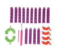 Tricoting Looms DIY Faire du kit de tissage en plastique portable Kit pour les couvertures ménagères Création de foulard