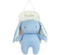 TRICOTOU LAPIN BLEU PELUCHE HOCHET 20CM 3 AST