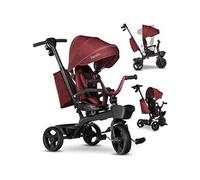 LIONELO Kori 2en1 Tricycle bébé évolutif de 1,5 jusqu'à 25 kg, siège Rotatif à 360 degrés, Roue Libre Dossier réglable, Porte-gobelet, Sac fermé, 2 paniers spacieux