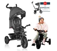 Lionelo Tricycle évolutif Haari – Siège réversible, jusqu'à 25 kg, panier & porte-gobelet – Gris