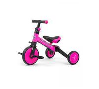 Tricycle 3-en-1 Milly Mally Optimus - Rose - Pour Enfant de 18 mois à 4 ans - Pneus en caoutchouc