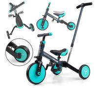 Tricycle 4 en 1 avec poignée Optimus Plus Blue Mint Milly Mally