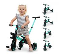 Tricycle 5 en 1 Mobiclinic Évolutif Guidon siège réglable Max 25kg Léger 1 an et demi-5 ans Bleu Chase Vélo d'équilibre