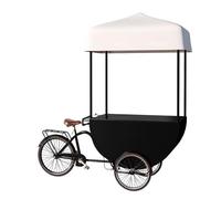 Tricycle À Marchand Ambulant Avec Auvent,Chariot Mobile Avec Espace De Stockage,Vélo Cargo Commercial Pour Mariage,Street Food,Café,Glaces(Black)