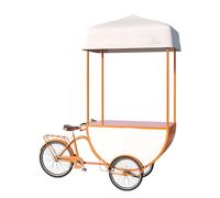 Tricycle À Marchand Ambulant Avec Auvent,Chariot Mobile Avec Espace De Stockage,Vélo Cargo Commercial Pour Mariage,Street Food,Café,Glaces(Orange-1)