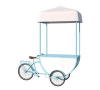 Tricycle À Marchand Ambulant Avec Auvent,Chariot Mobile Avec Espace De Stockage,Vélo Cargo Commercial Pour Mariage,Street Food,Café,Glaces(Blue)