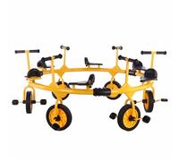 Tricycle À Pédales Préscolaire for Enfants De 3 À 8 Ans, Voiture À Rotation À 360°, Aire De Jeux Extérieure Et Équipement De Garderie for Jardin, Jardin D'enfants, Salle De Classe(Yellow,6-Person)