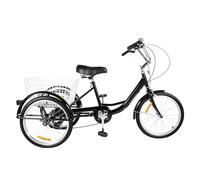 Tricycle adulte 20 pouces 8 vitesses 3 roues avec panier de courses pour personnes âgées, filles, garçons, hommes et femmes