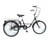Tricycle adulte 5 vitesses avec panier P2R Homologation NF30020 Noir