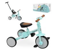 Tricycle Bébé Évolutif 5 en 1 Interbaby | Velo Bebe 1 an Evolutif à 5 Ans | du Tricycle au Vélo avec ou sans Option de Pédale | Polyvalent et Adaptable | Couleur Verte
