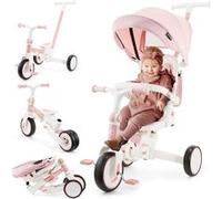 Tricycle Bébé évolutif 8 en 1 - siège pivotant 360°, Vélo Enfant, Draisienne Roues EVA increvables, Pliable, Confortable et sécurisé