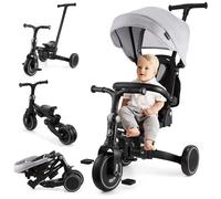 Tricycle bébé évolutif - siège pivotant 360°, vélo enfant, draisienne - gris