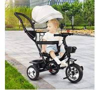 Tricycle Bébé Évolutif, Trike Bebe, Velo Poussette Bebe Évolutif, Velo Enfant 6 Ans, De 9 Mois, Facile À Plier, Gris